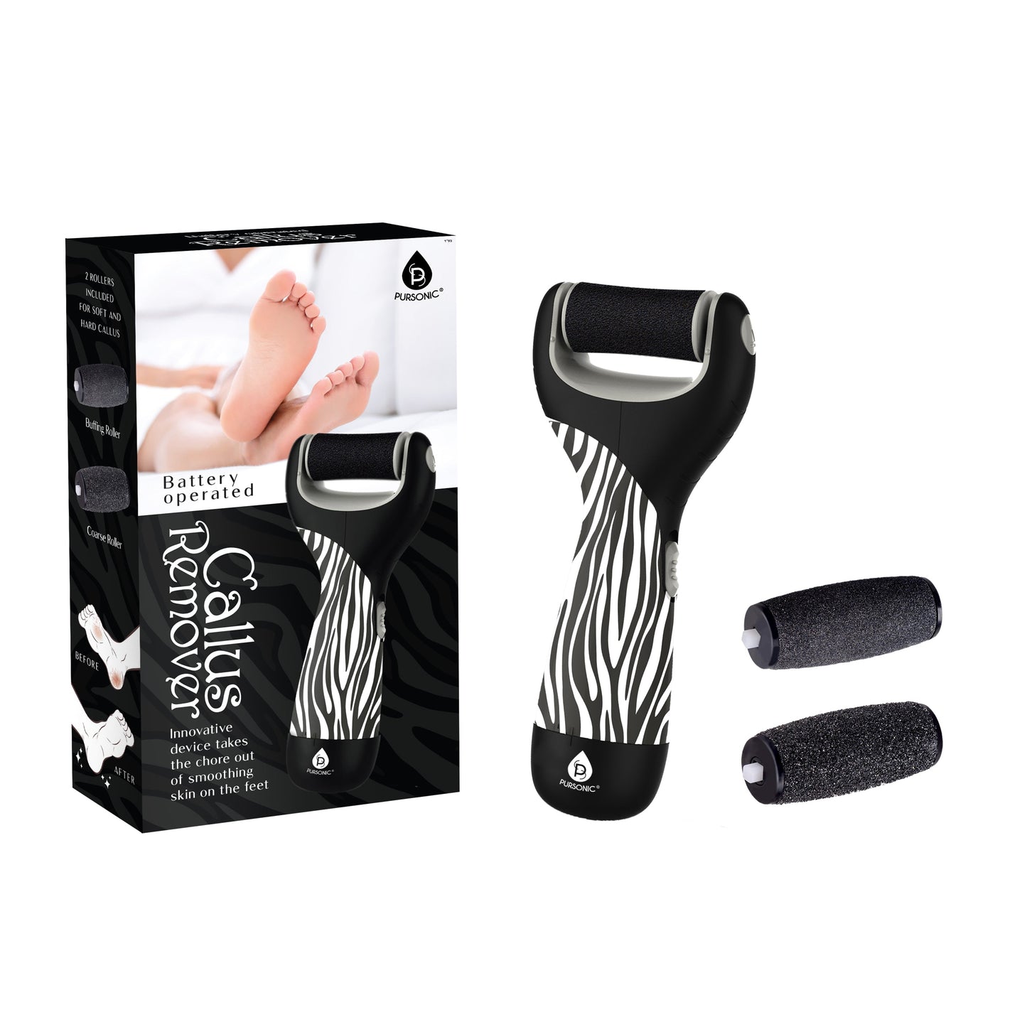 Pedi Perfect Foot File Battery Operated Callus Remover Tool-5