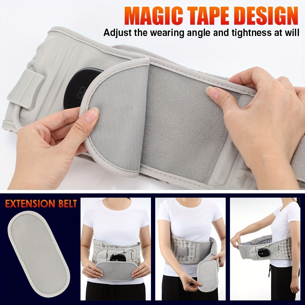 1pc Decompression Back Belt – Lower Lumbar Support Back Brace(Grey)-4