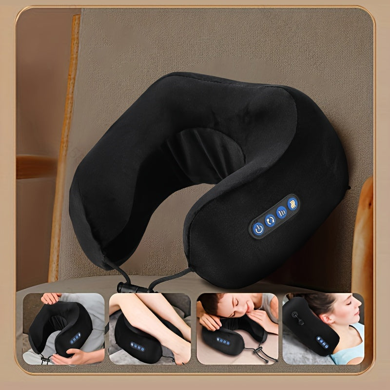 U-Shaped Heated Neck Massager Pillow