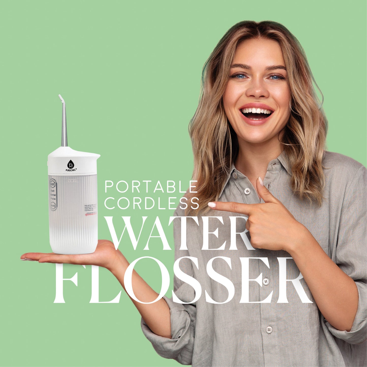 Portable Cordless Water Flosser – Dental Oral Irrigator with 3 Modes