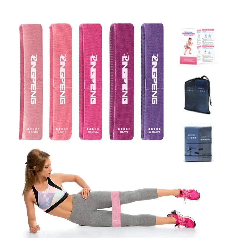 5 Braided Resistance Bands Set for Glutes & Legs-1