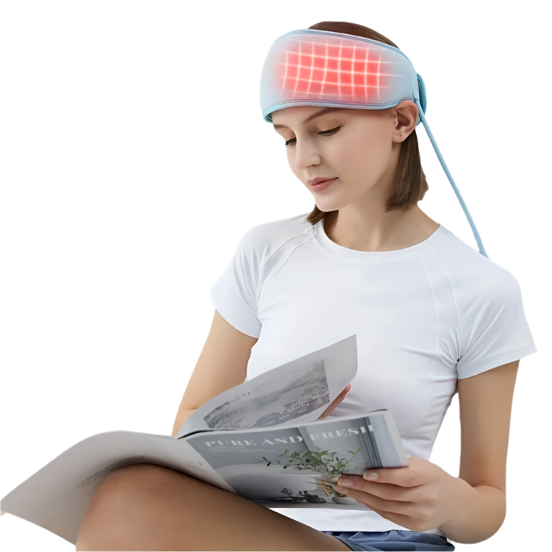 USB Rechargeable 360° Scalp Massager with Heat & Air Compression(Blue)-0