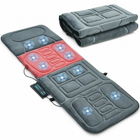 Foldable Massage Mat with Heat and 10 Vibration Motors-1