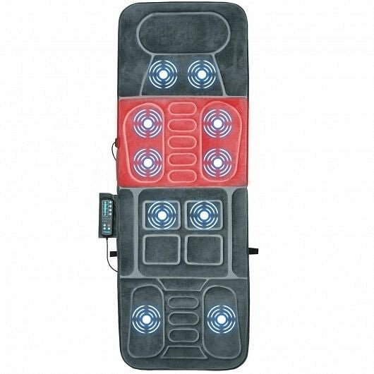 Foldable Massage Mat with Heat and 10 Vibration Motors-0