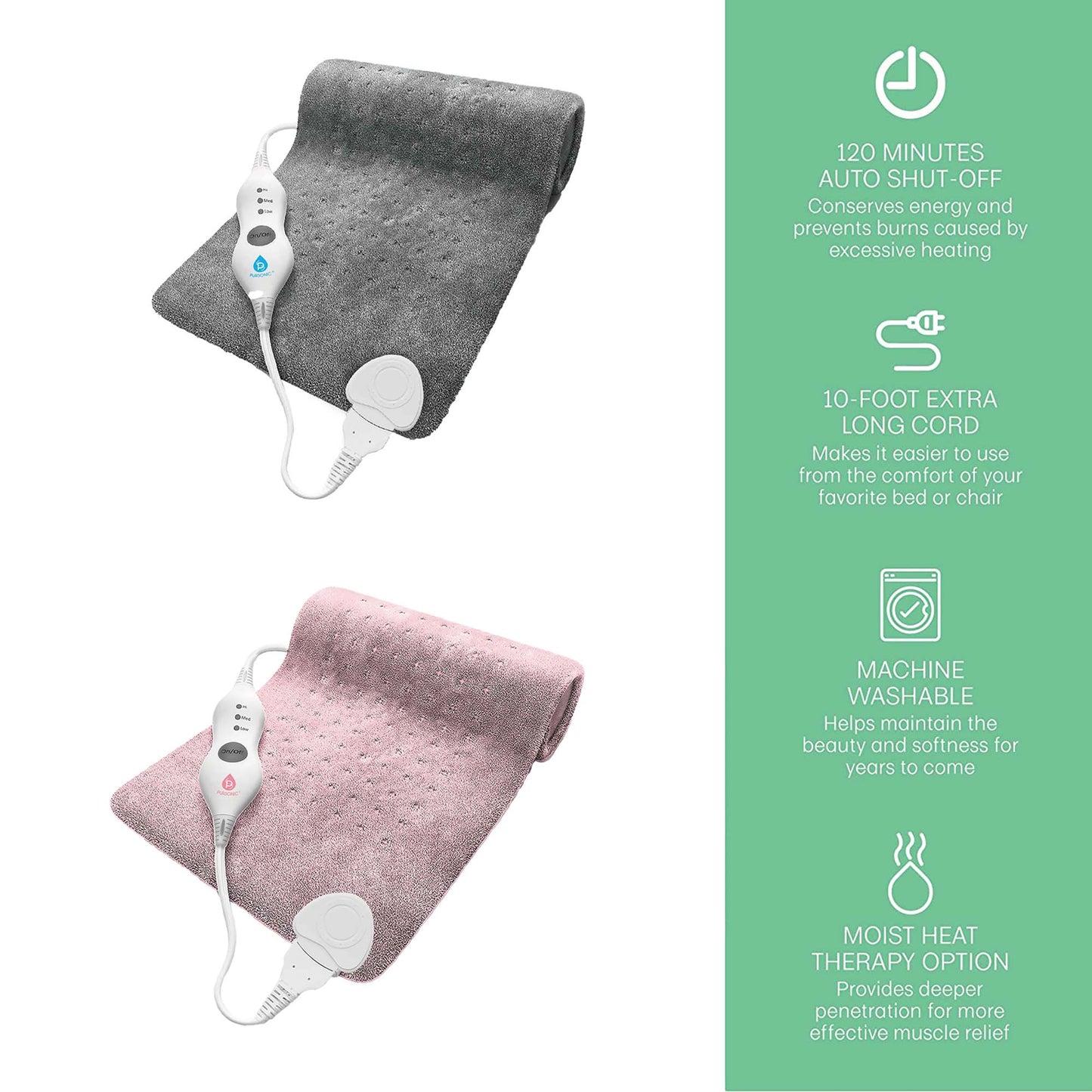 🌟 Father’s and Mother’s Day Comfort Bundle: Double the Warmth with Pursonic Heating Pads! 🌟-1