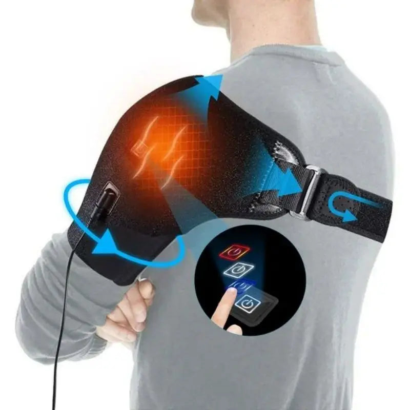 USB Heating Shoulder Support Belt Black-2