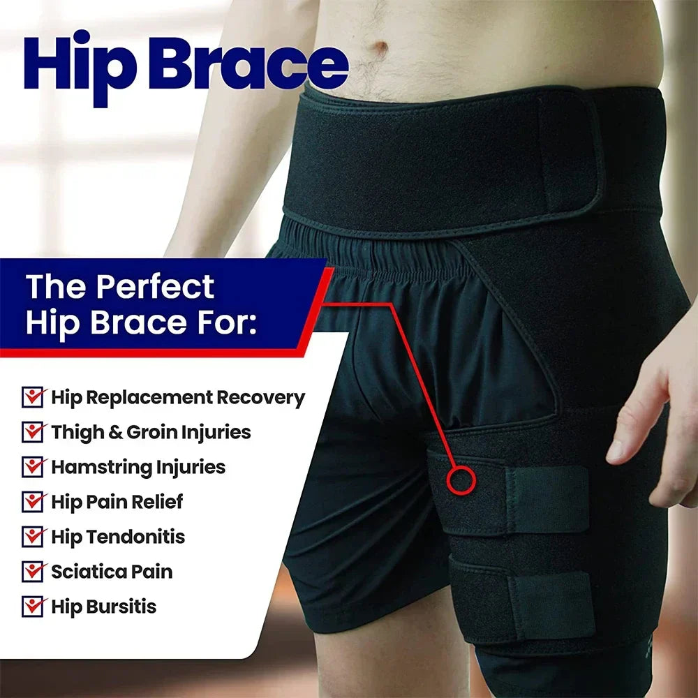 Adjustable Hip & Thigh Compression Sleeve Black-3