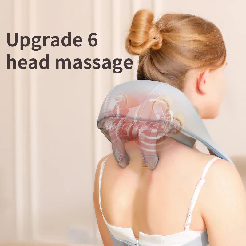 Neck and Shoulder Heating Massage Shawl with 6D Kneading-1