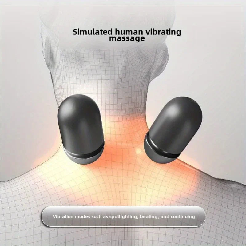 Wireless Cervical Massage Pillow Memory Foam Neck Support Grey-4