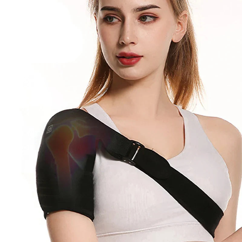 USB Electric Heating Shoulder Brace Massage Wrap-3