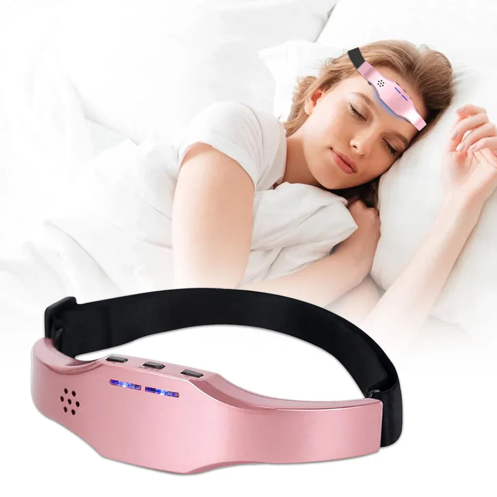 Wireless Sleep Aid Head Massager TSNS Therapy Pink-1