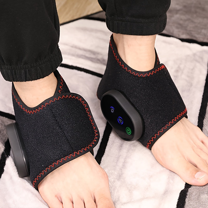 Heated Ankle Massager Pair with 3 Vibration Modes-2