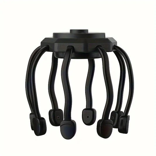 Rechargeable 8-Finger Scalp Massager - Black-0