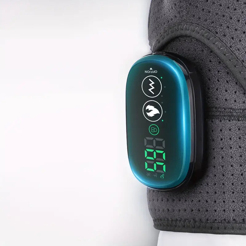 USB-Charged Heated Shoulder Massager - Grey Black-4