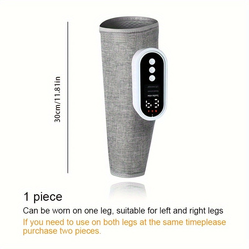 Cordless Air Compression Leg Massager with Heating Function(Grey)-2