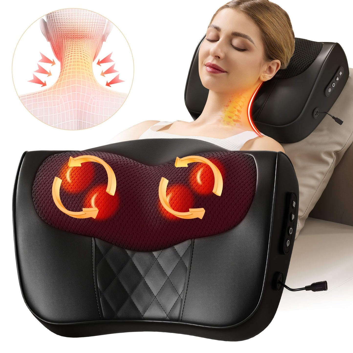 Heated Neck and Shoulder Massager – 3D Kneading with Heat Therapy