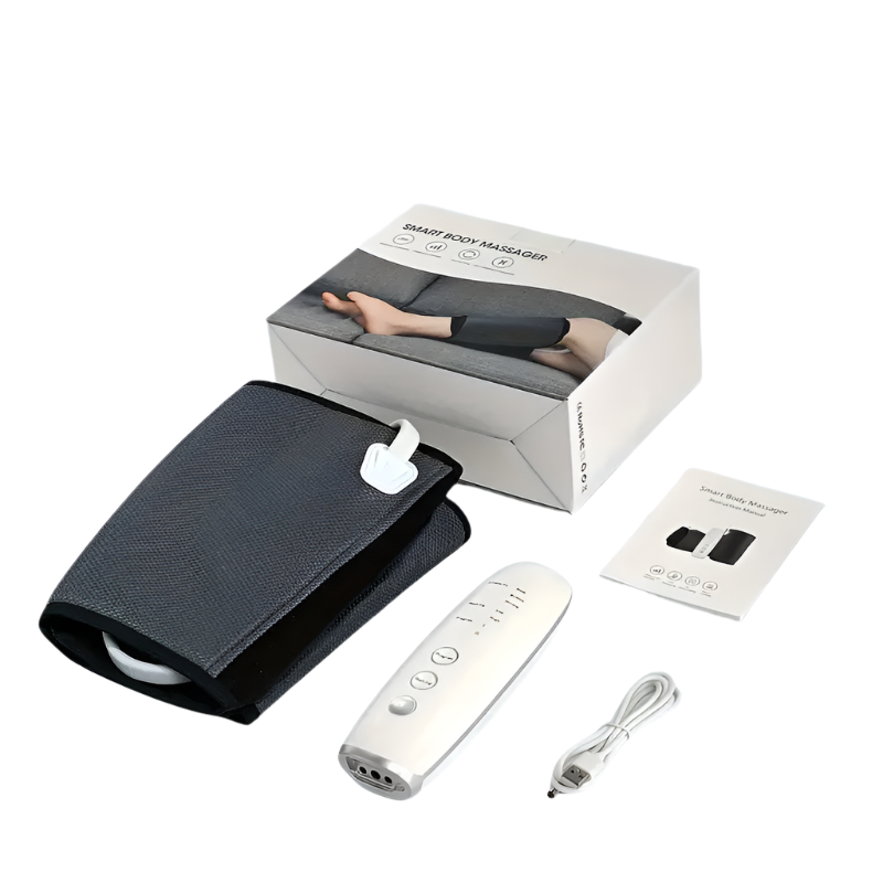 Heated Air Compression Calf Massager with Adjustable Wraps