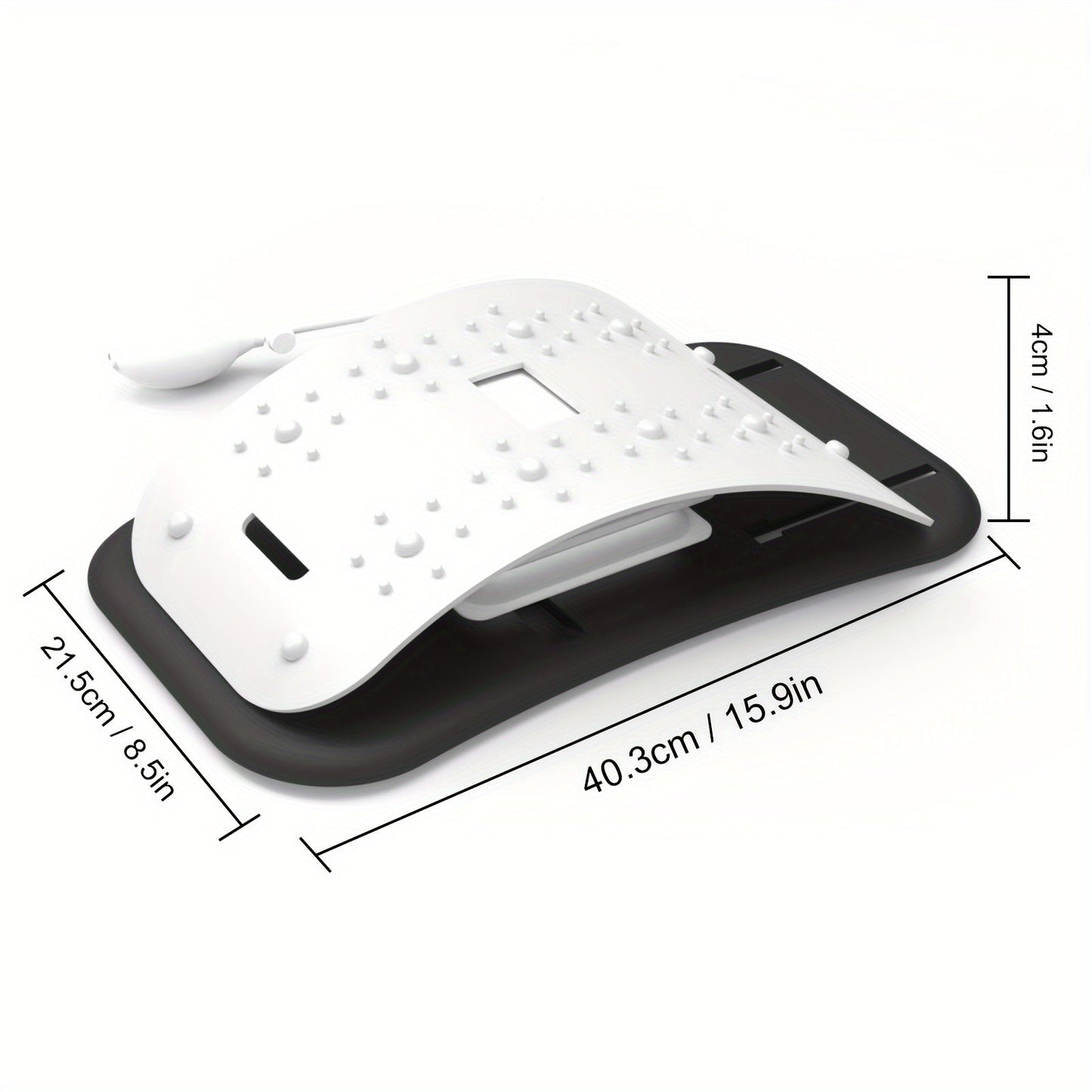 Back Stretcher & Massager - Relieve Sciatica & Fibromyalgia Pain(White)-1