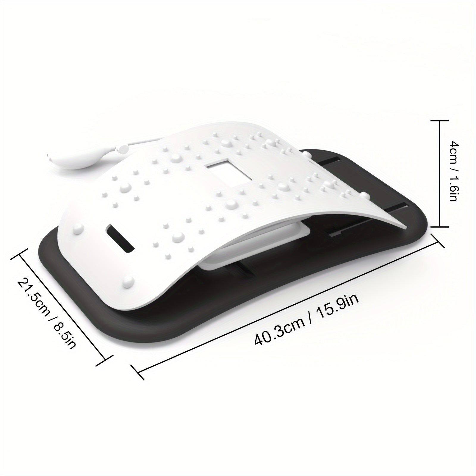 Back Stretcher & Massager - Relieve Sciatica & Fibromyalgia Pain(White)-1