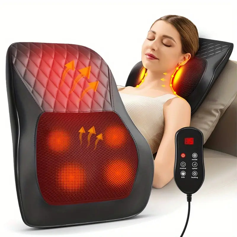 3D Kneading Massage Pillow with Heat Therapy