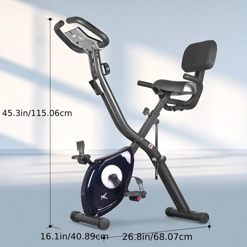 Ultra-Quiet Foldable X-Bike – Magnetic Resistance Exercise Bike