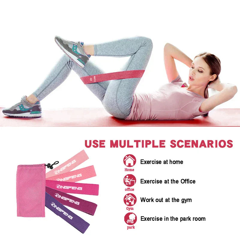 5 Braided Resistance Bands Set for Glutes & Legs-4