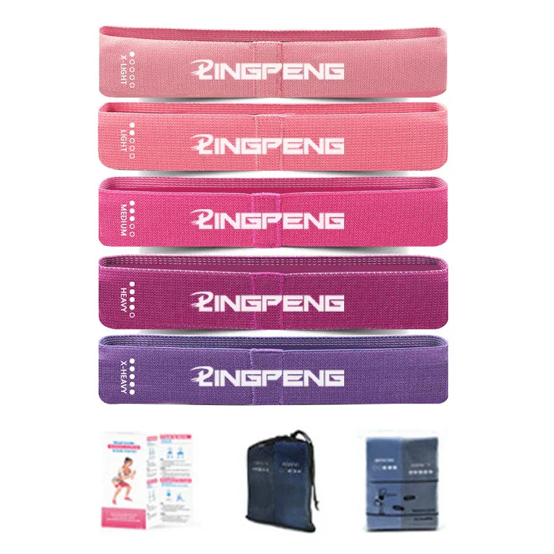 5 Braided Resistance Bands Set for Glutes & Legs-2