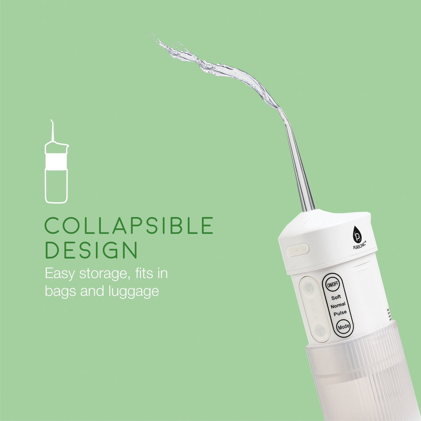 Portable Cordless Water Flosser – Dental Oral Irrigator with 3 Modes