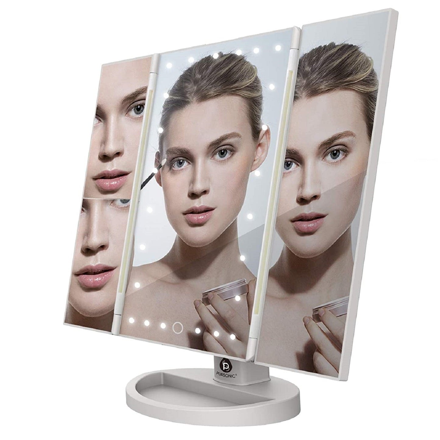 Tri-Fold Vanity Makeup Mirror-1