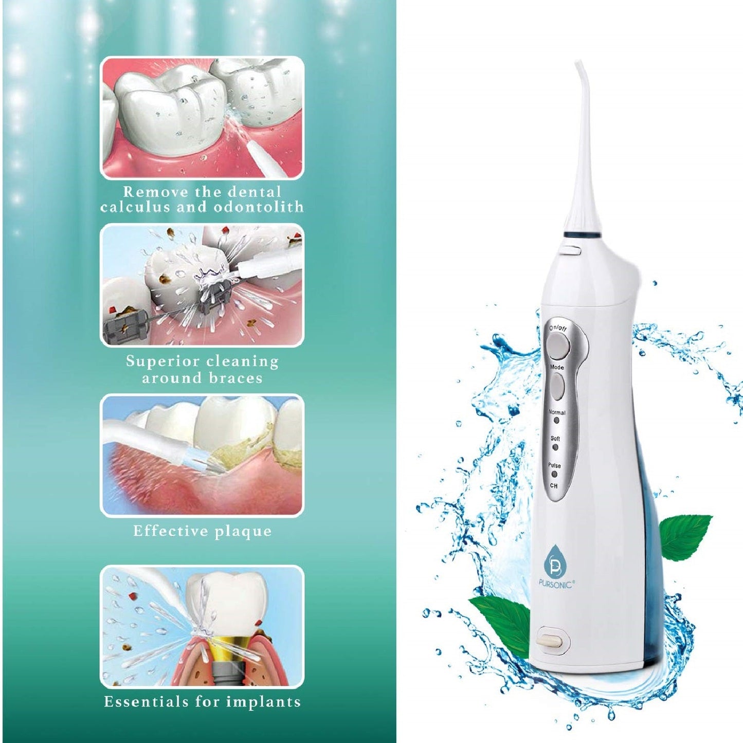Oral Irrigator Water Flosser with 3 Modes