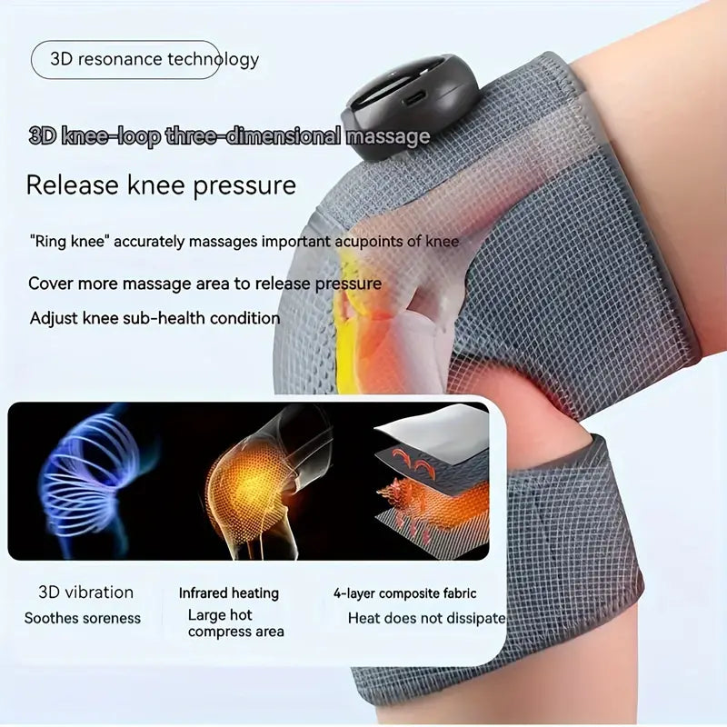 Vibration Heating Knee Massager - Electric Self-Heating Physiotherapy Instrument-4