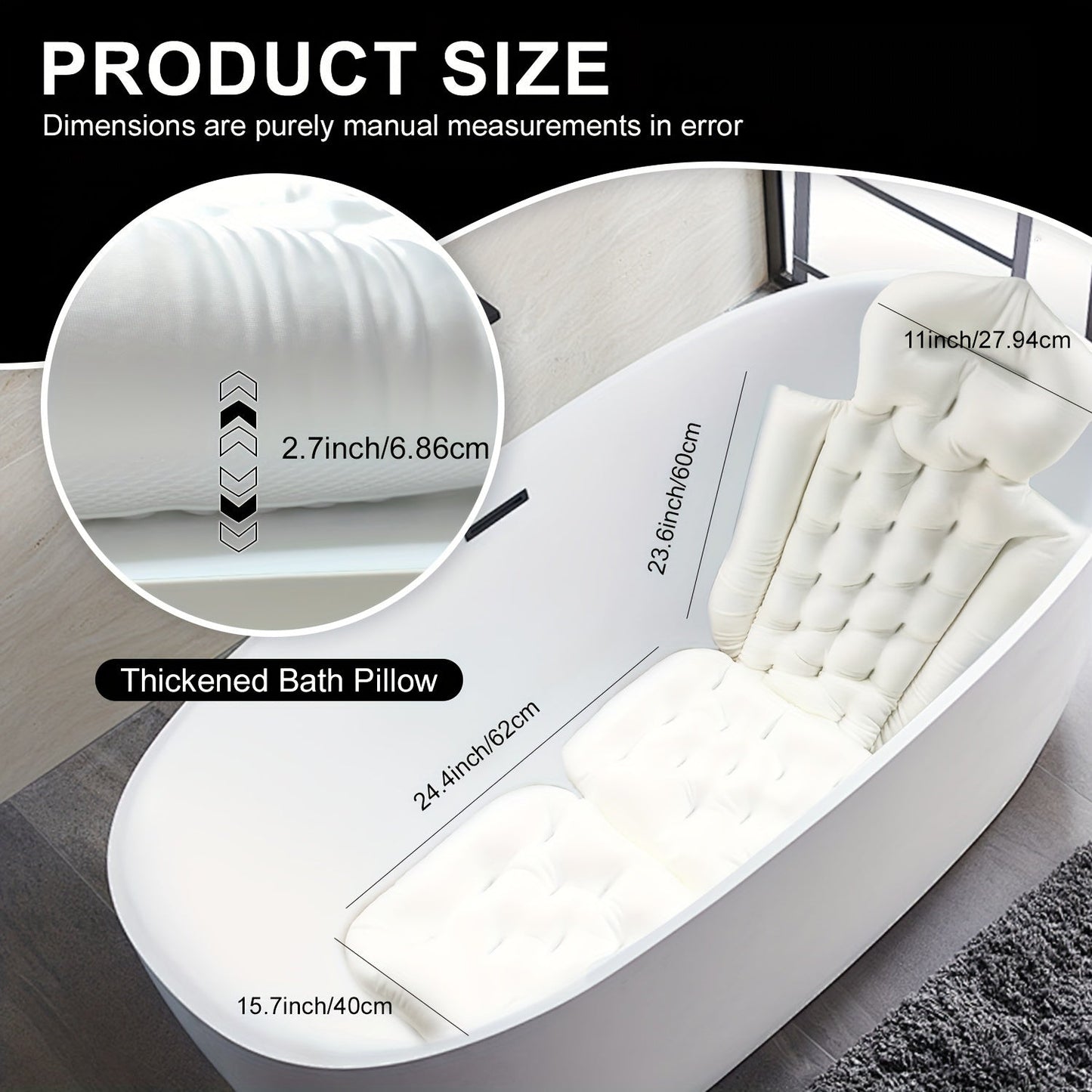 Bath Pillow Mat Neck Back Support-2