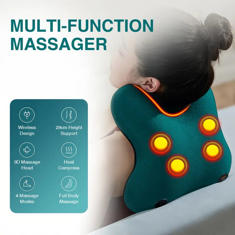 Cordless Shiatsu Back Massager with Heat