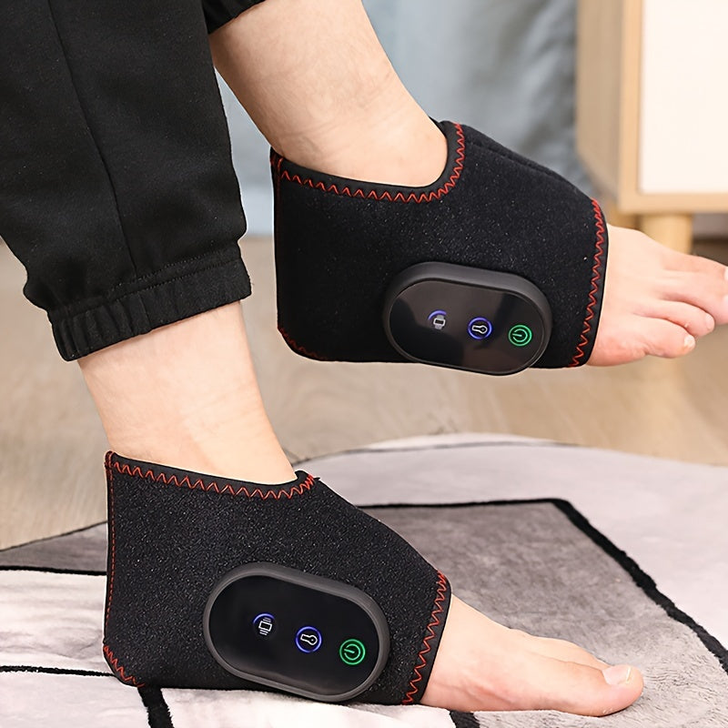 Heated Ankle Massager Pair with 3 Vibration Modes-1