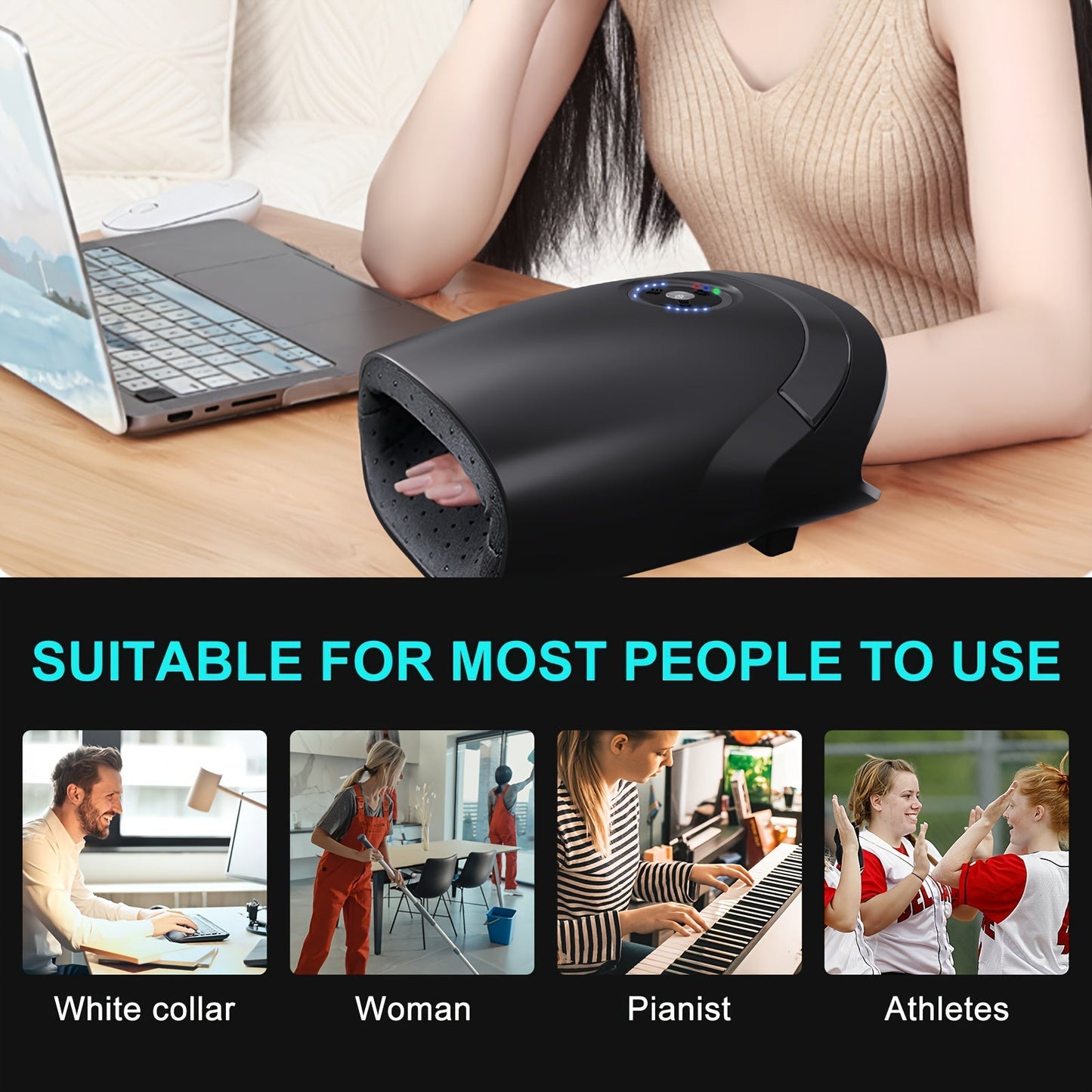 Wireless Electric Hand Massager with Compression-1