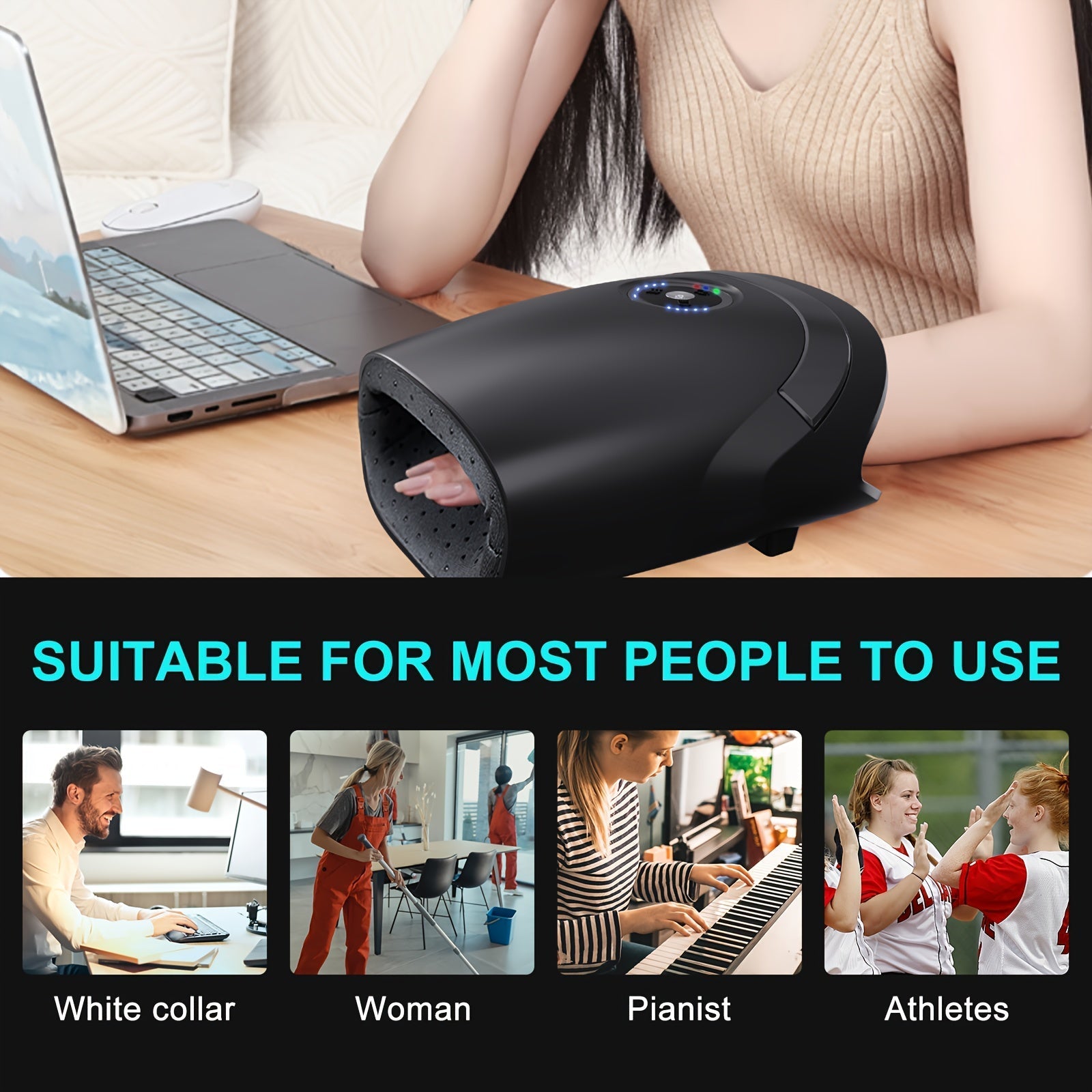 Wireless Electric Hand Massager with Compression-1