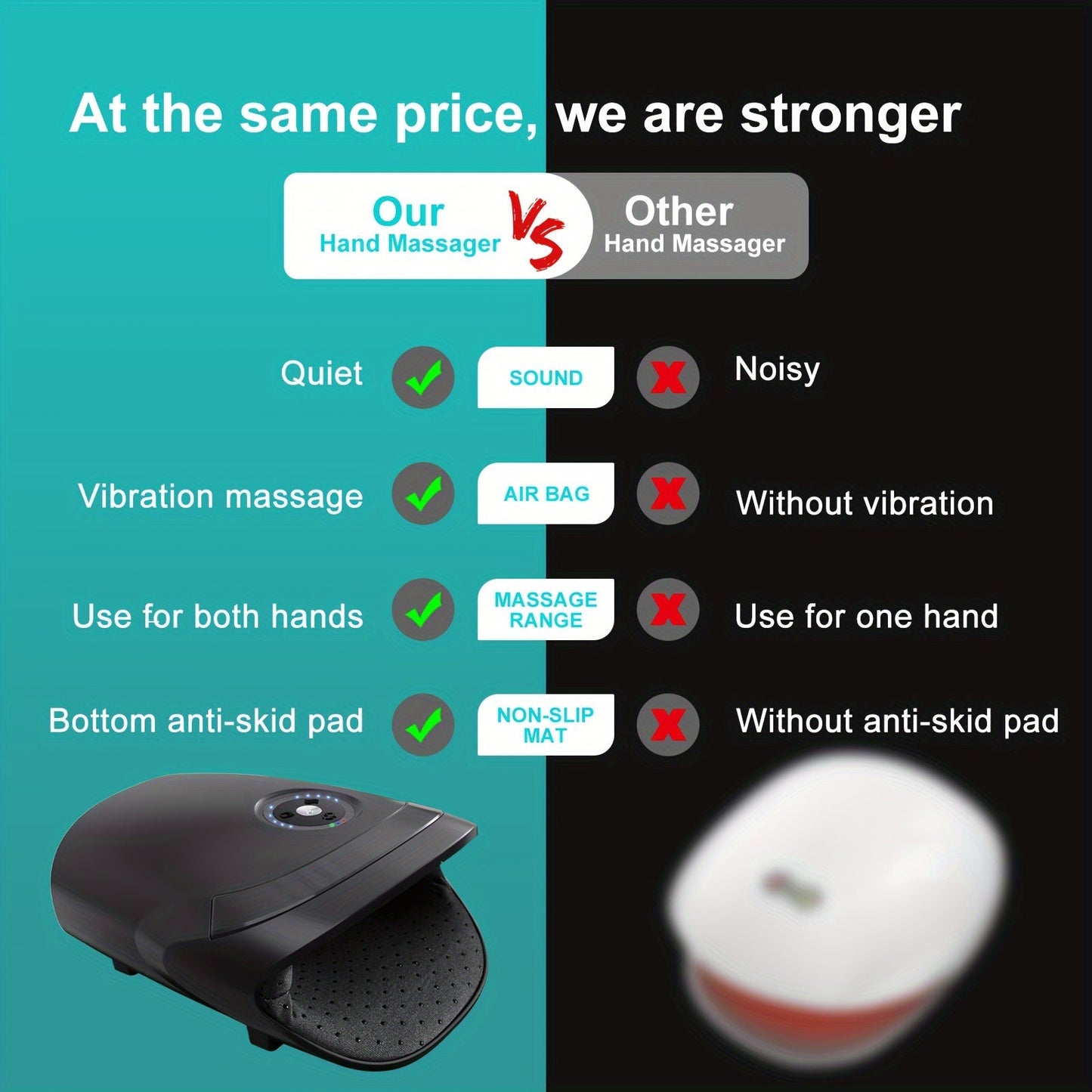 Cordless hand massager with heat and compression. Relieve arthritis, carpal tunnel, and hand fatigue with soothing, rechargeable relaxation anywhere.