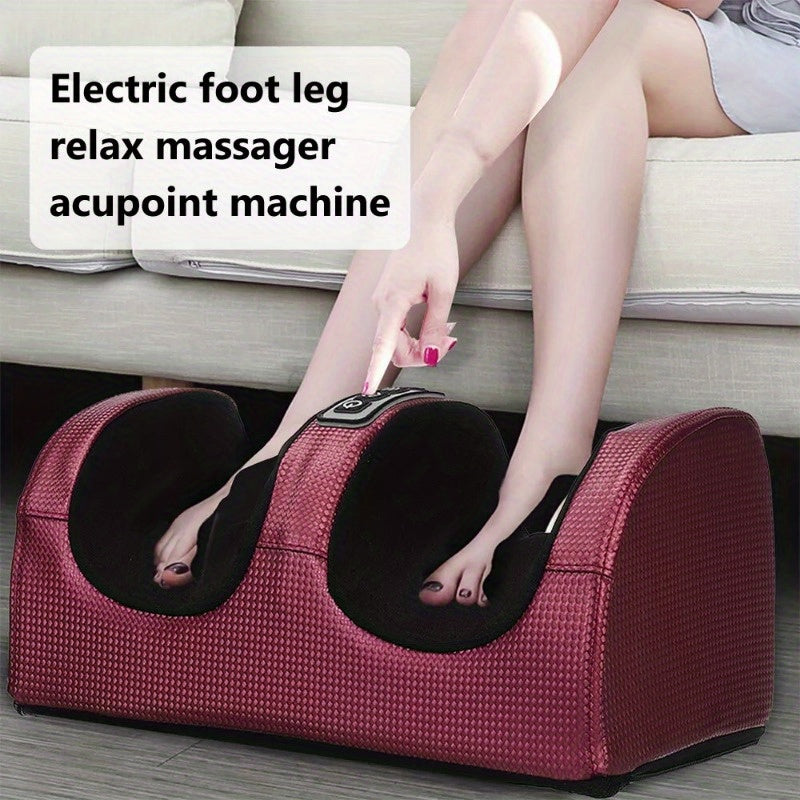 Relax your feet and calves with this heated electric massager. Deep kneading and acupoint therapy relieve pain, improve circulation, and reduce fatigue.