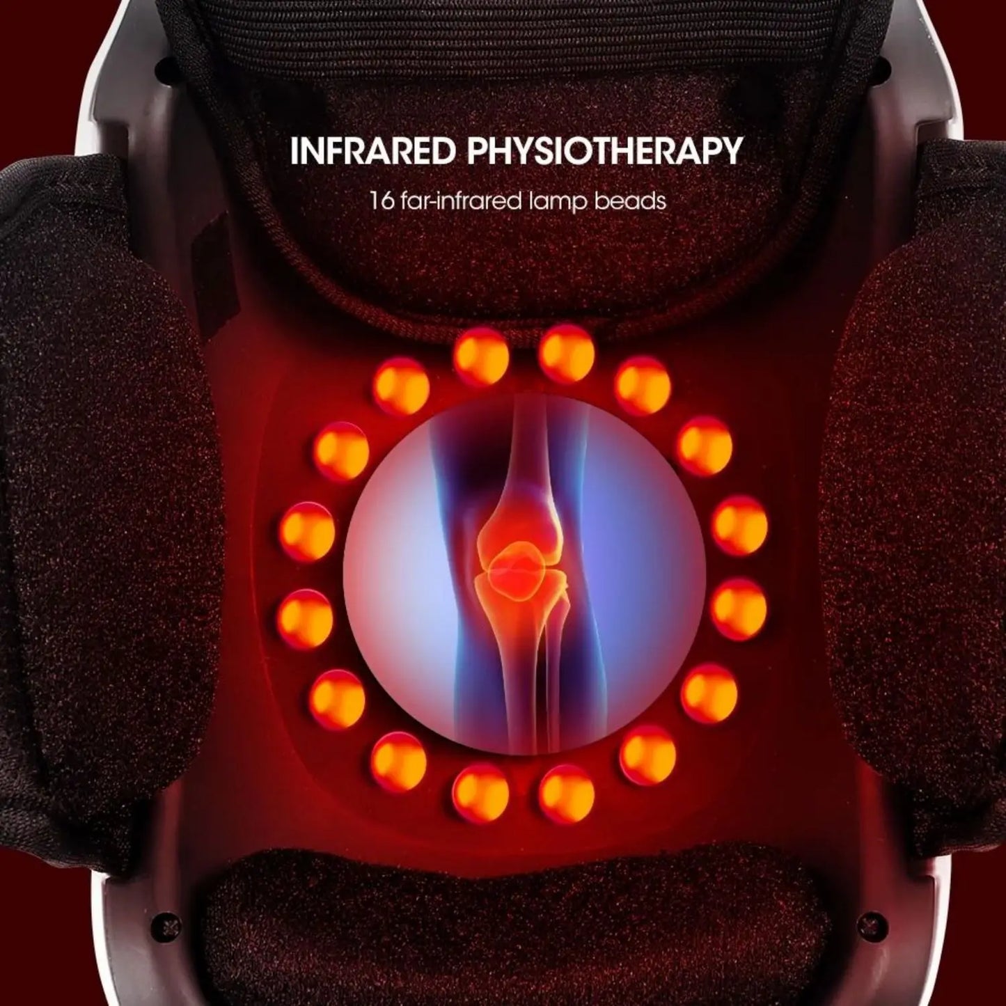 Wireless Heated Knee Massager – Electric Heating Massage Knee Pad White-4