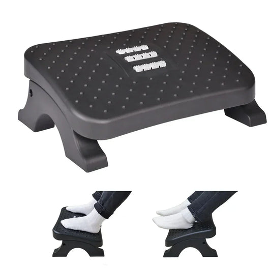 Footrest with Massage Rollers for Posture and Circulation