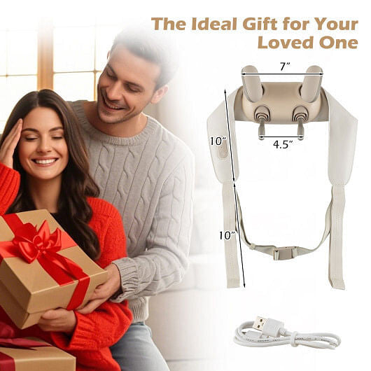 Gift Neck Shoulder Massager with 2 Heat Levels for Pain Relief
