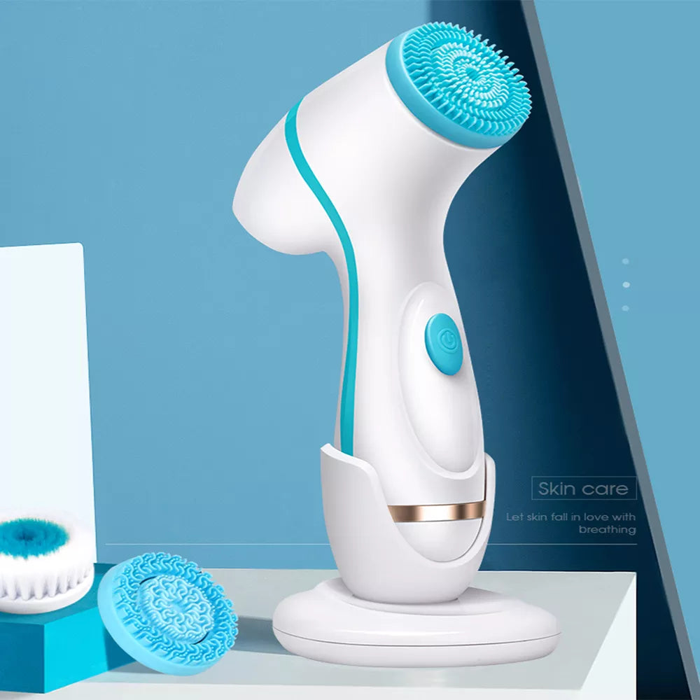 Facial Cleansing Brush – Spin Brush Set with Galvanic Spa System