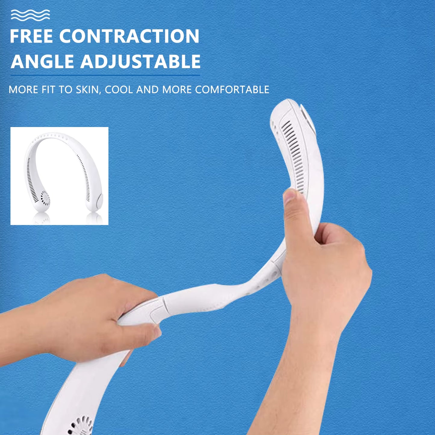 Bladeless Portable Neck Fan – Cooling Comfort