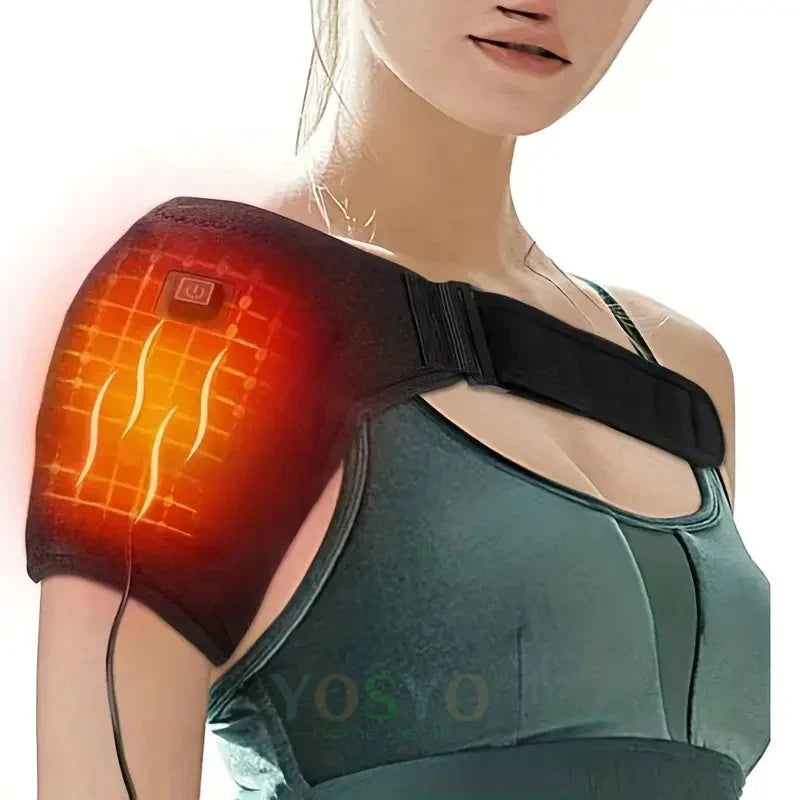 USB Heating Shoulder Support Belt Black-1