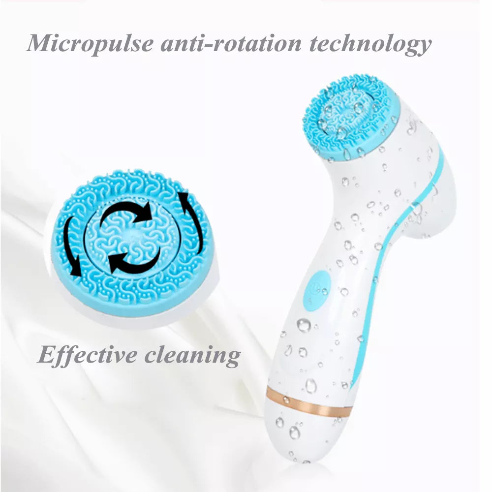 Facial Cleansing Brush – Spin Brush Set with Galvanic Spa System