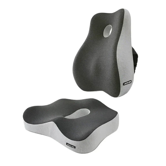 Memory Foam Office Chair Cushion & Lumbar Support Pillow-0