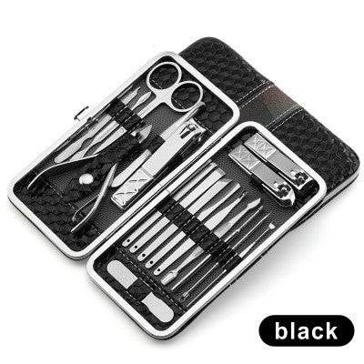Nail Manicure Tool Kit Combo – 18pc or 21pc Stainless Steel Set