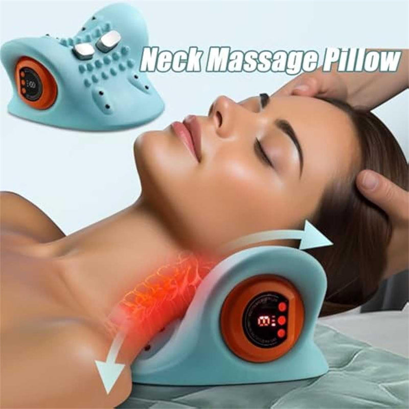 Neck massage pillow with digital display