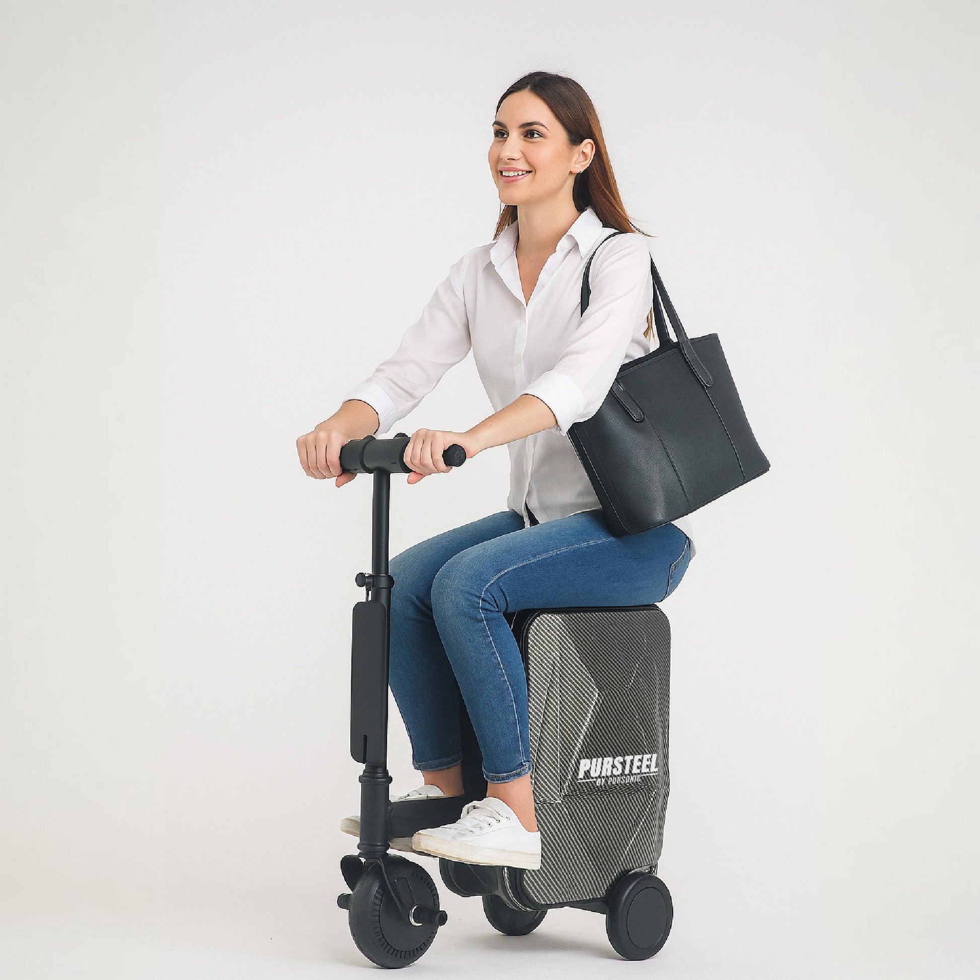 Pursteel Electric Ride-On Luggage – Smart Travel with Speed, Storage & Style-2