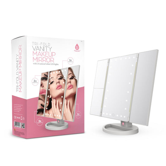 Tri-Fold Vanity Makeup Mirror-0